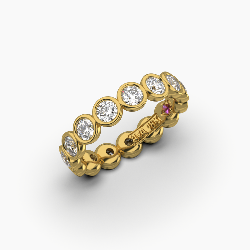 Round Bezel Eternity Ring