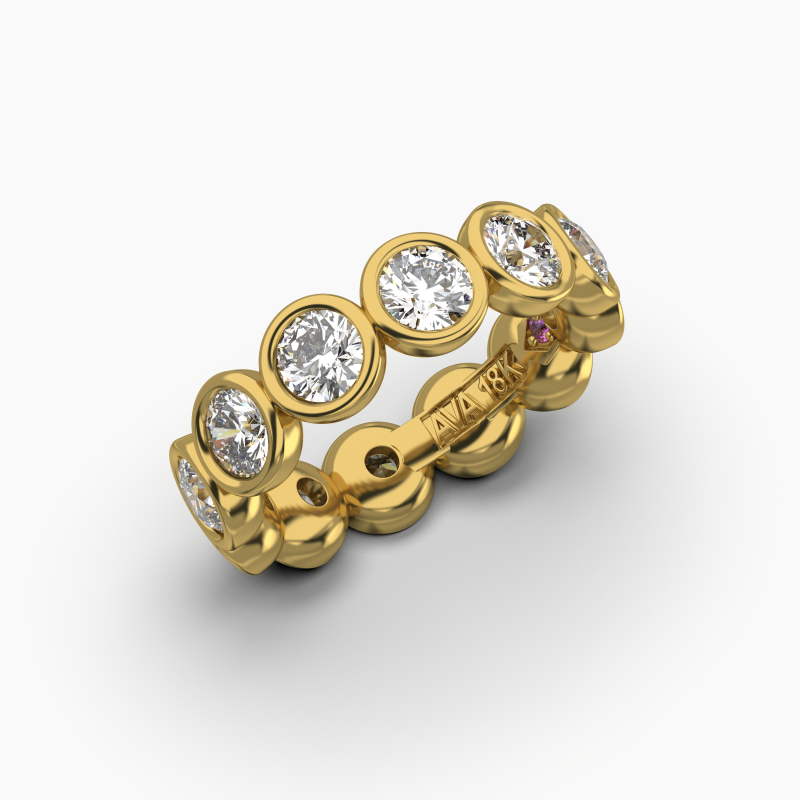 Round Bezel Eternity Ring