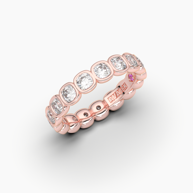 Cushion Bezel Eternity Ring