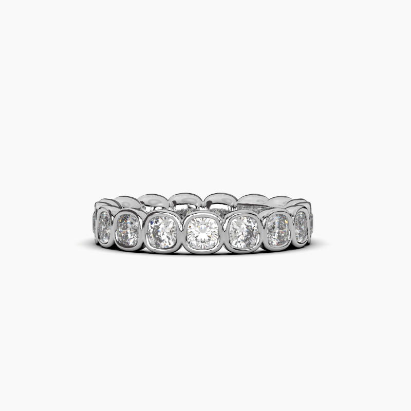 Cushion Bezel Eternity Ring