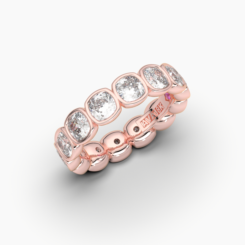 Cushion Bezel Eternity Ring