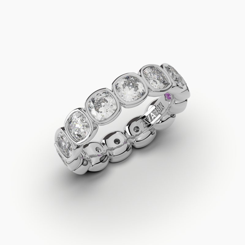 Cushion Bezel Eternity Ring