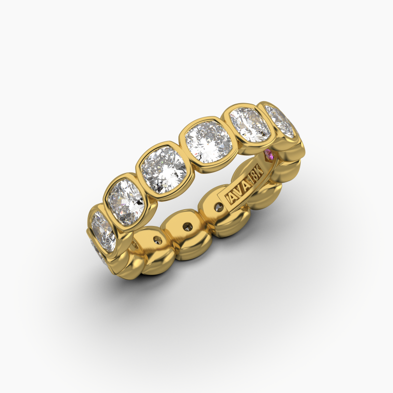 Cushion Bezel Eternity Ring