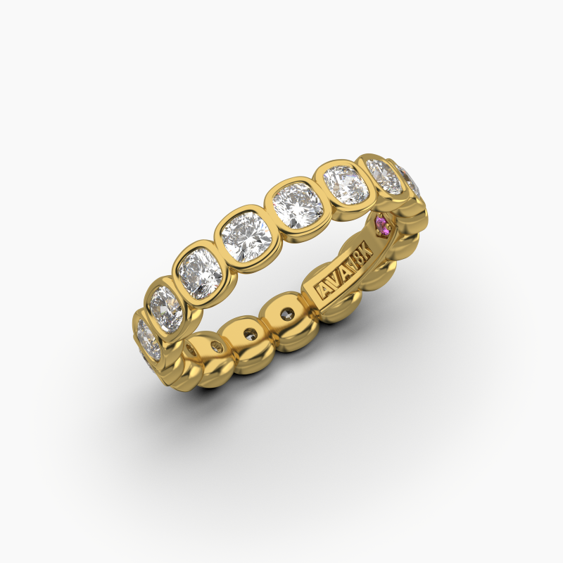 Cushion Bezel Eternity Ring