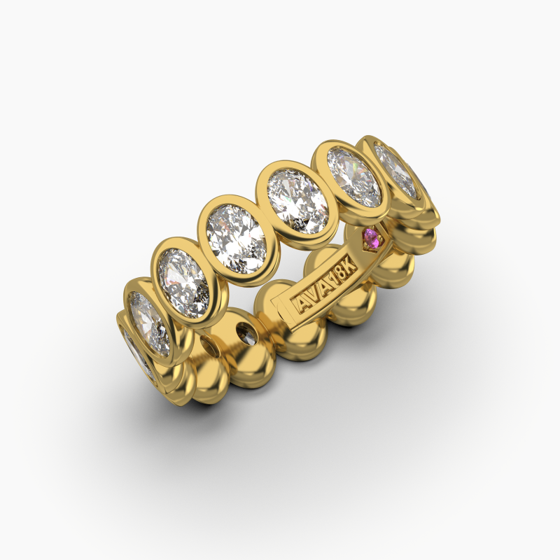 Oval Bezel Eternity Ring