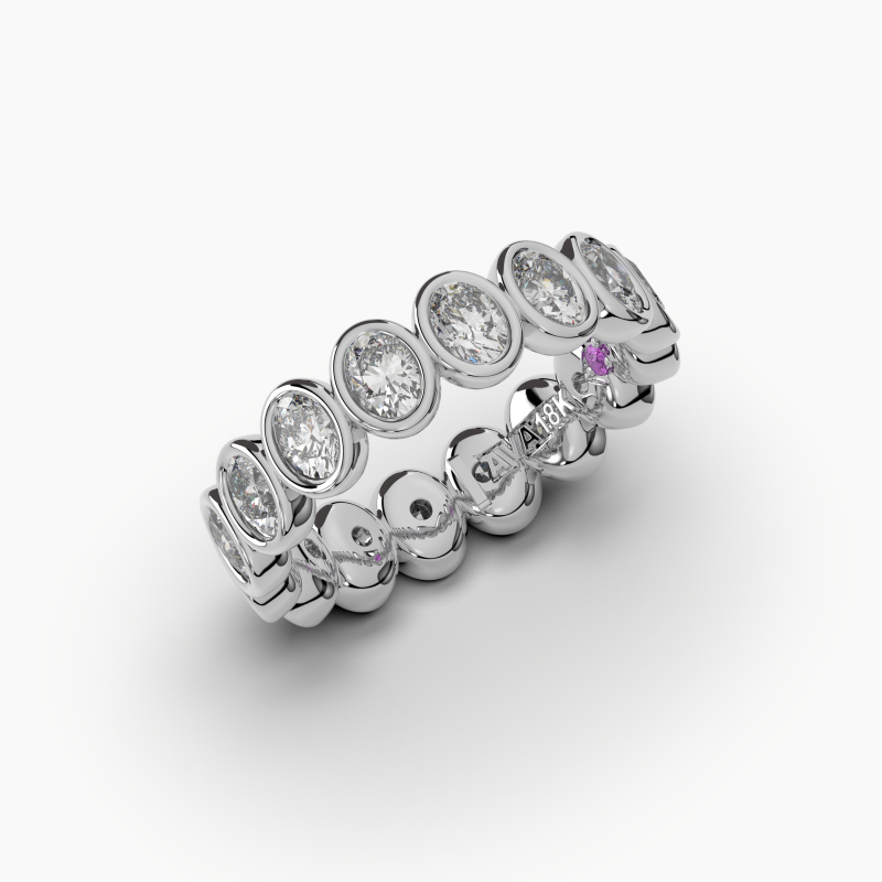 Oval Bezel Eternity Ring