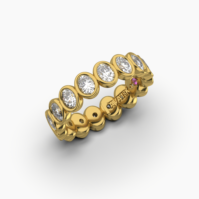 Oval Bezel Eternity Ring