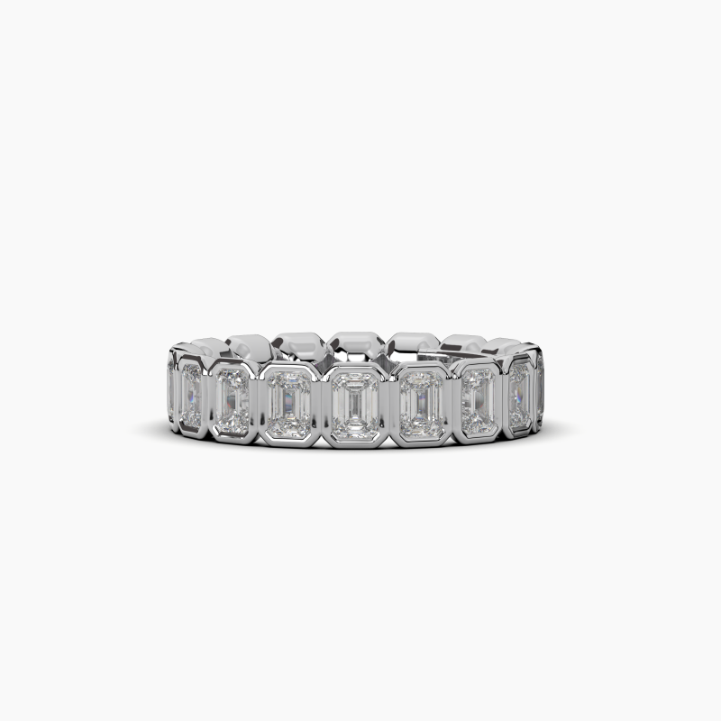 Emerald Bezel Eternity Ring