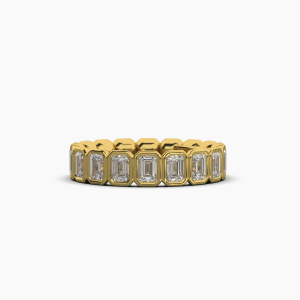 Emerald Bezel Eternity Ring