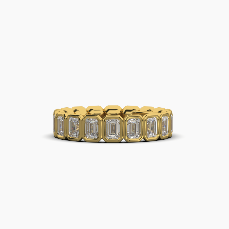Emerald Bezel Eternity Ring