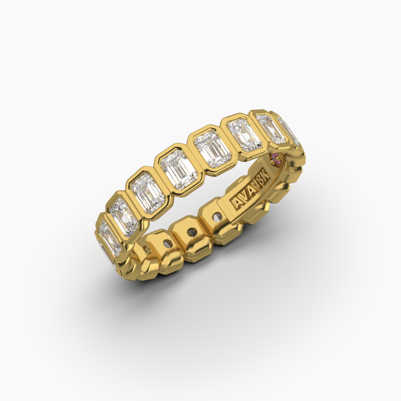 Emerald Bezel Eternity Ring