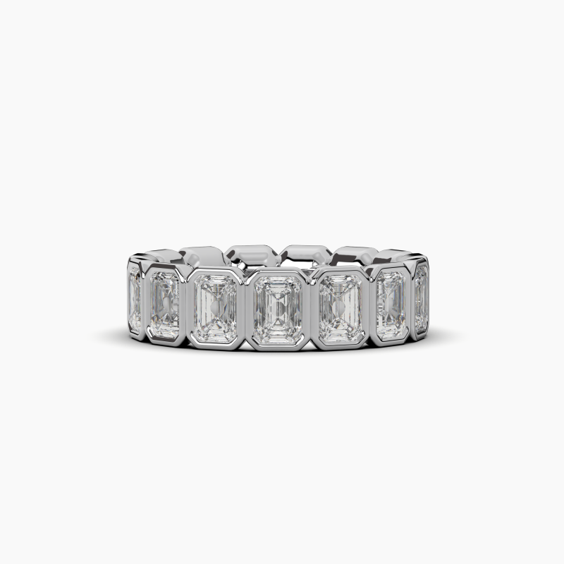 Emerald Bezel Eternity Ring