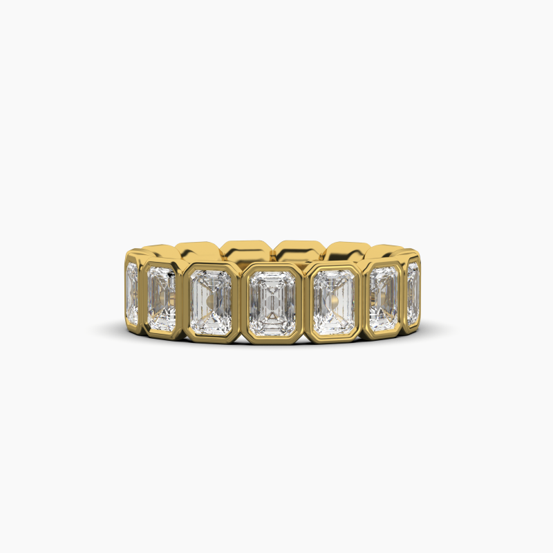 Emerald Bezel Eternity Ring