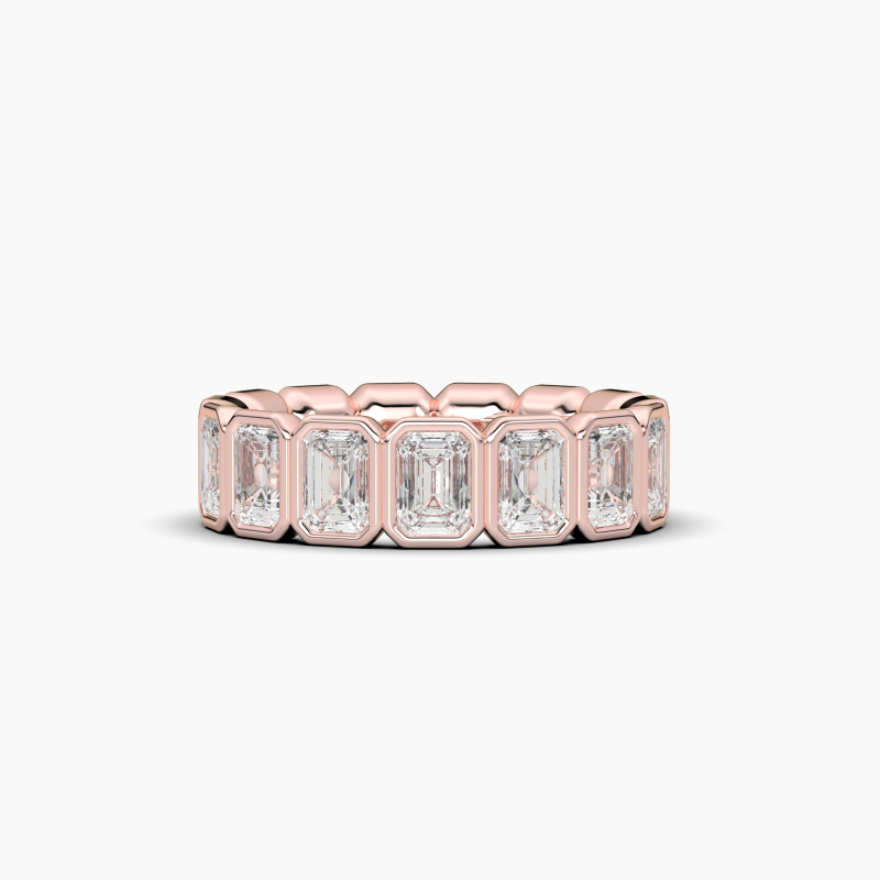 Emerald Bezel Eternity Ring