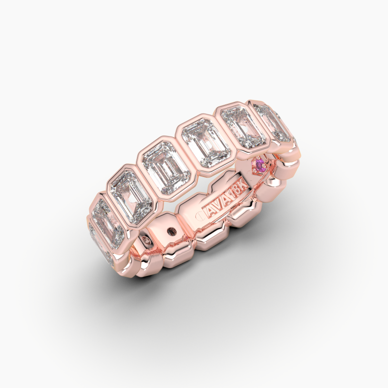 Emerald Bezel Eternity Ring