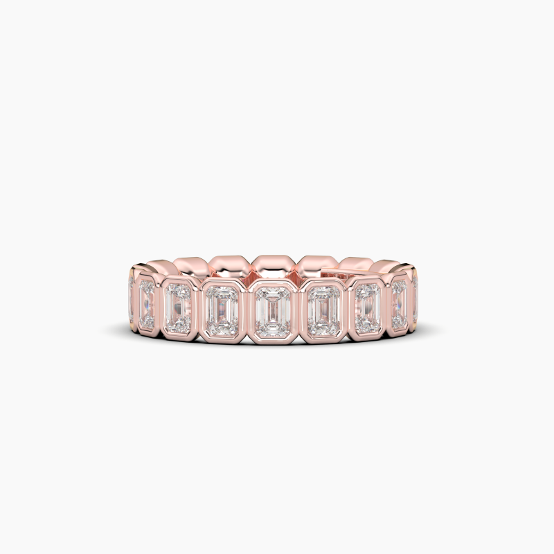 Emerald Bezel Eternity Ring