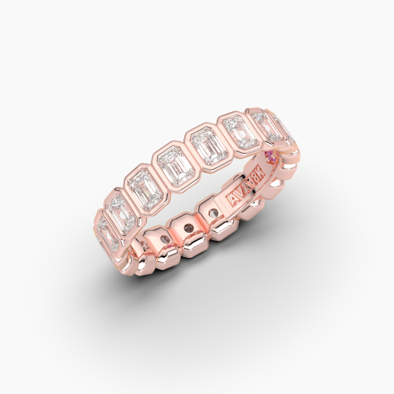 Emerald Bezel Eternity Ring