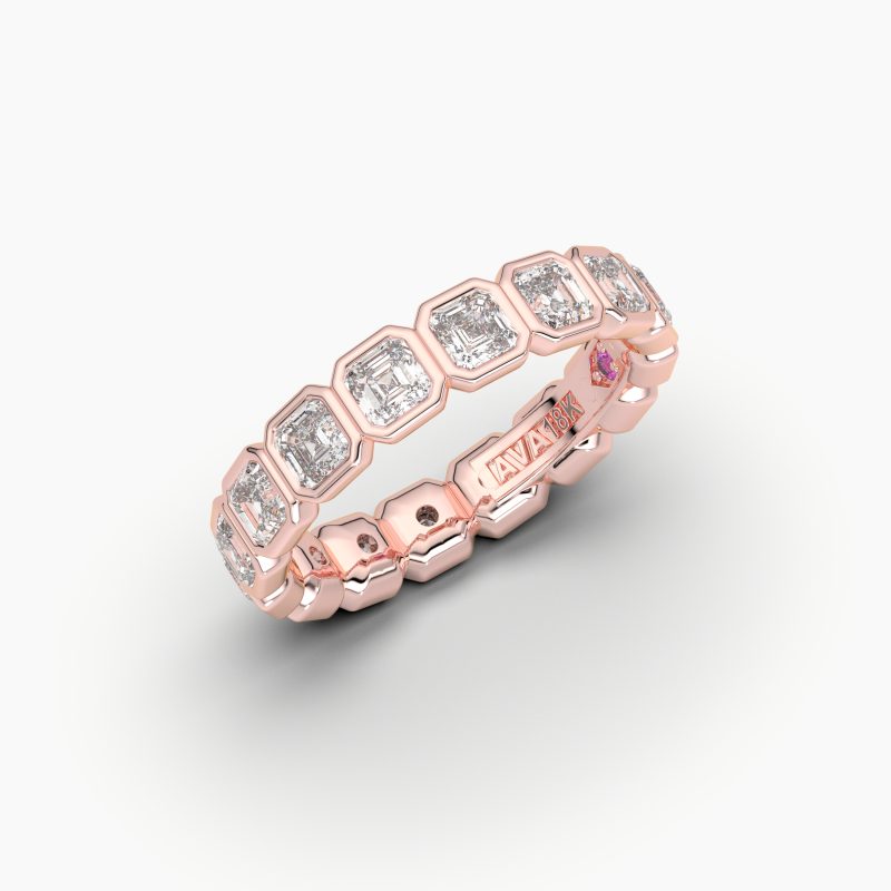 Asscher Bezel Eternity Ring