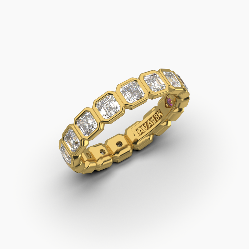 Asscher Bezel Eternity Ring