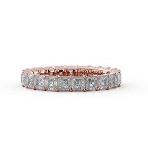 Asscher Signature Cup Eternity Ring