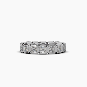 Asscher Bezel Eternity Ring