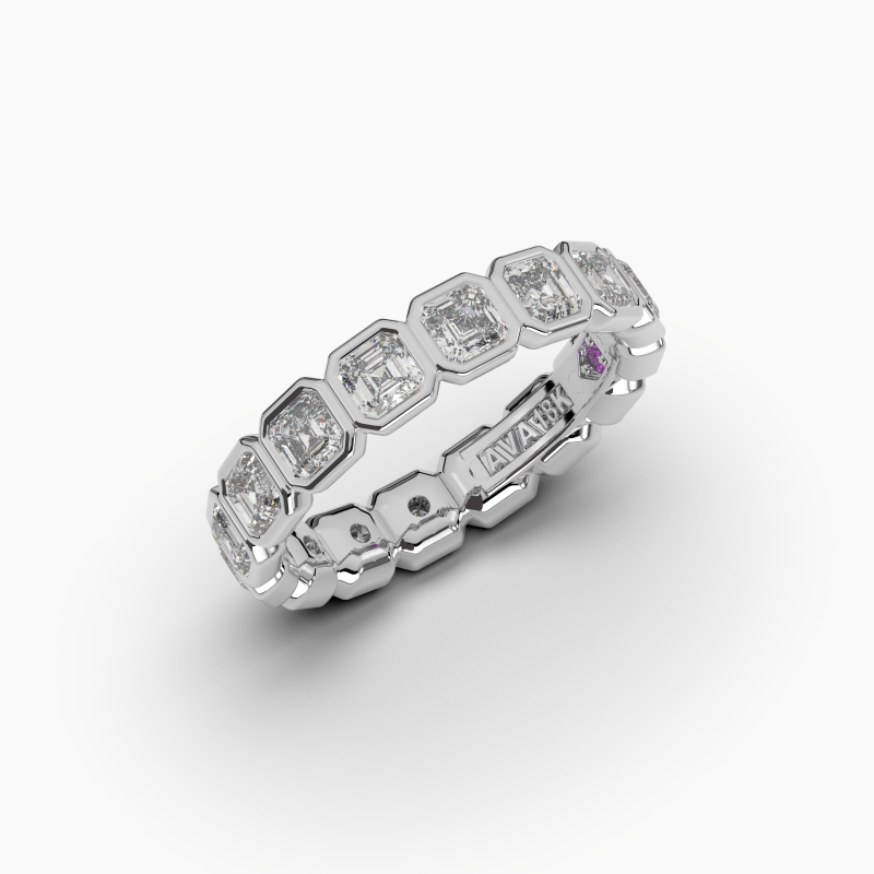 Asscher Bezel Eternity Ring