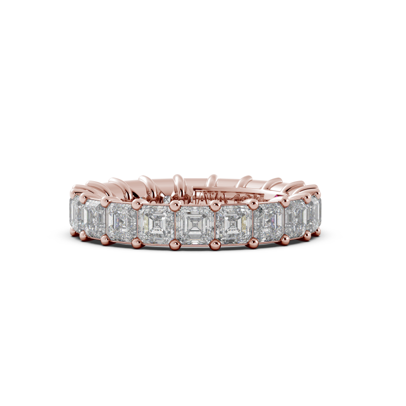 Asscher Signature Cup Eternity Ring