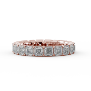 Asscher Signature Cup Eternity Ring