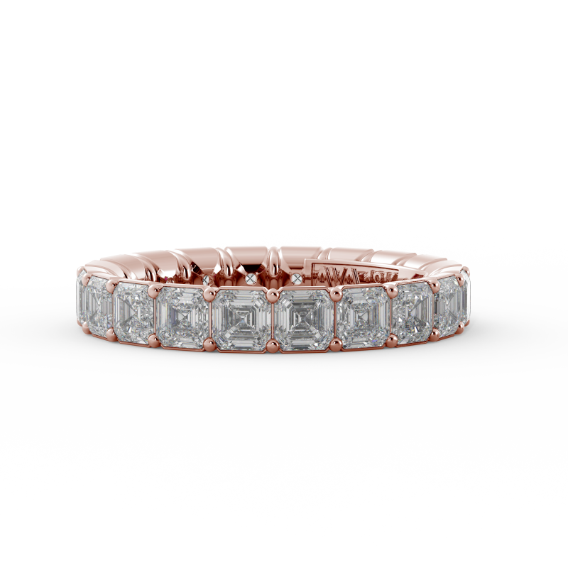 Asscher Signature Cup Eternity Ring