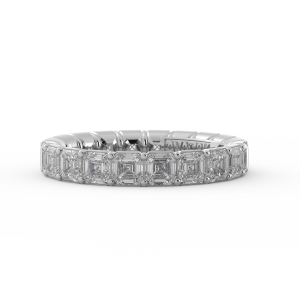 Asscher Signature Cup Eternity Ring
