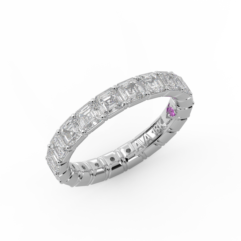 Asscher Signature Cup Eternity Ring