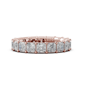Asscher Signature Cup Eternity Ring