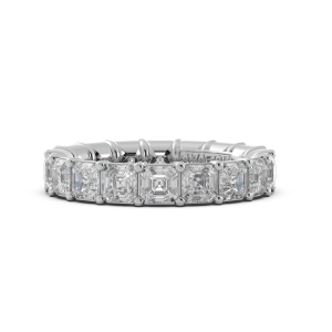Asscher Signature Cup Eternity Ring