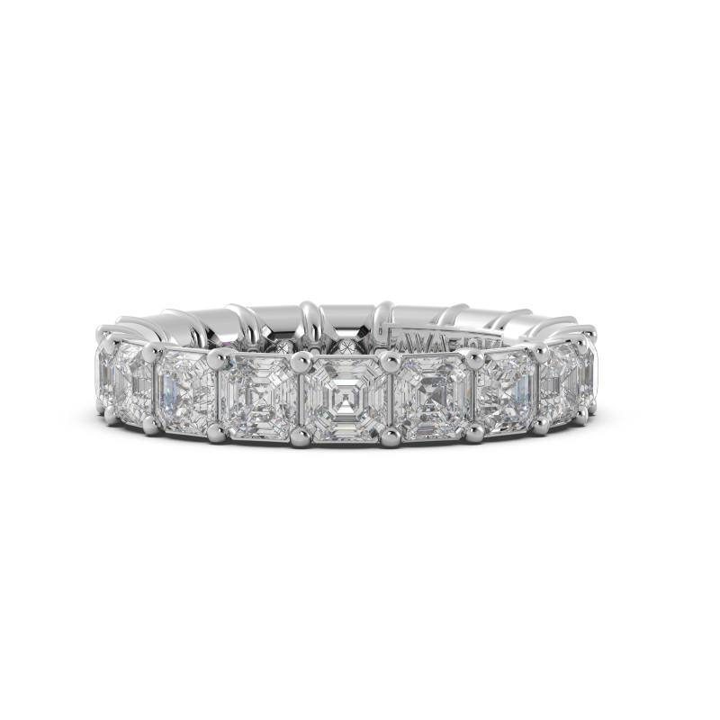 Asscher Signature Cup Eternity Ring