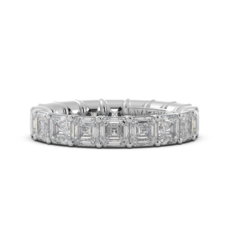 Asscher Signature Cup Eternity Ring