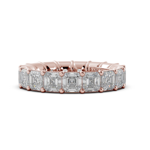 Asscher Signature Cup Eternity Ring