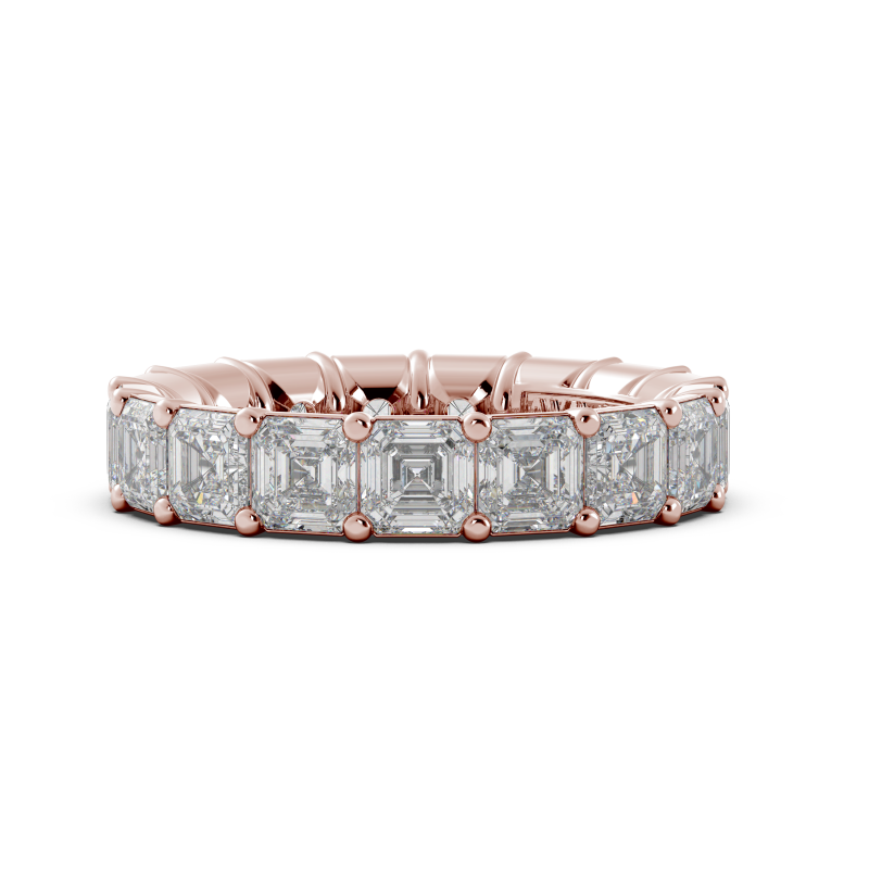 Asscher Signature Cup Eternity Ring