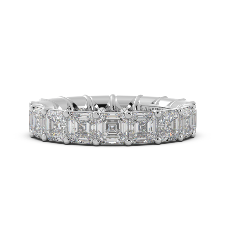 Asscher Signature Cup Eternity Ring