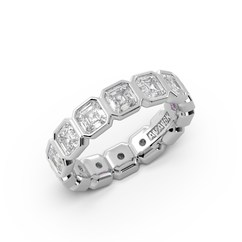 Asscher Bezel Eternity Ring