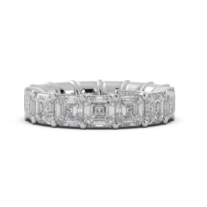 Asscher Signature Cup Eternity Ring