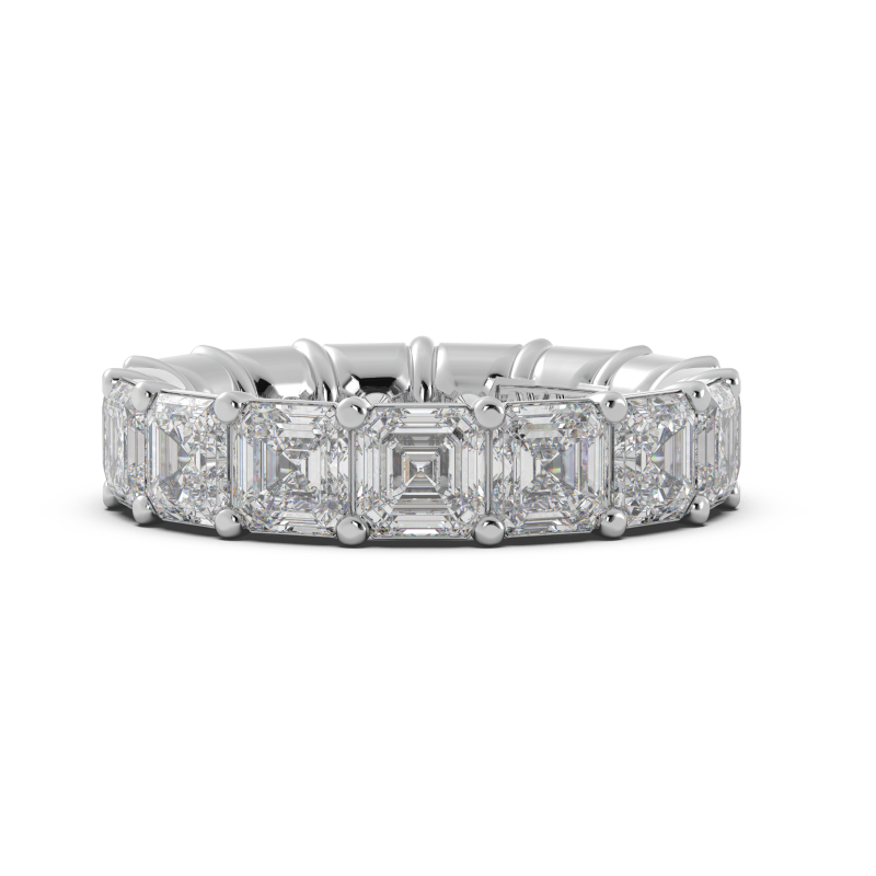 Asscher Signature Cup Eternity Ring