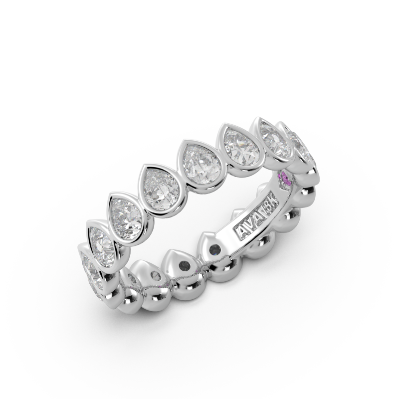 Pear Bezel Eternity Ring