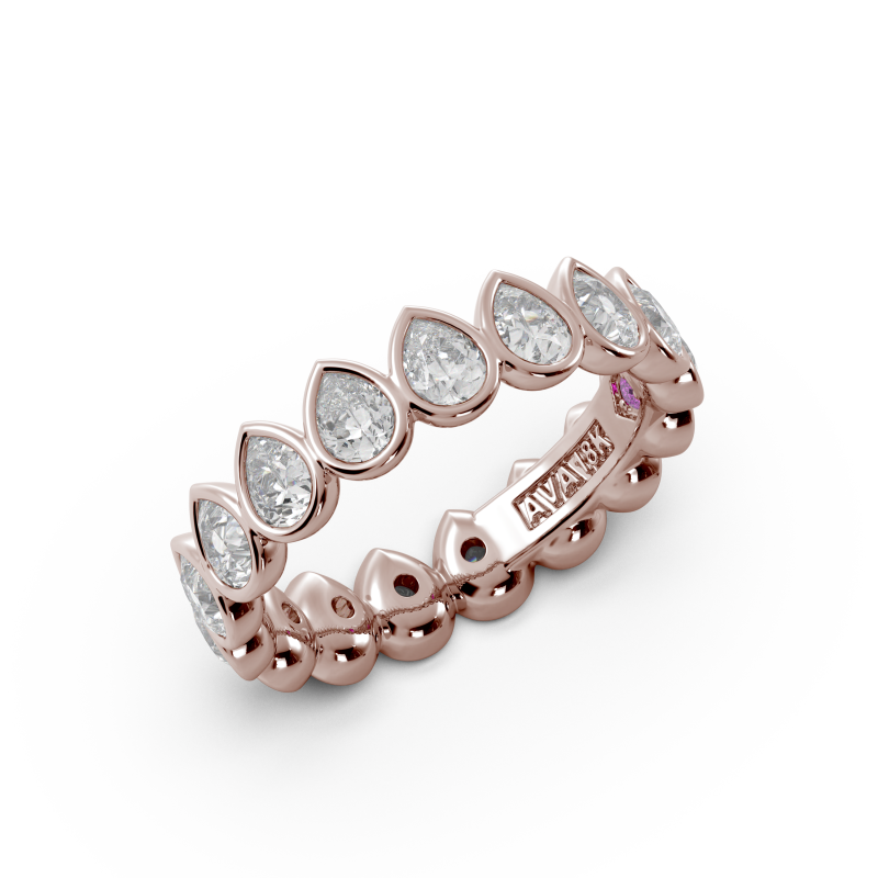 Pear Bezel Eternity Ring