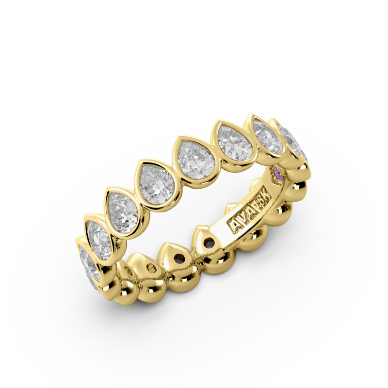 Pear Bezel Eternity Ring