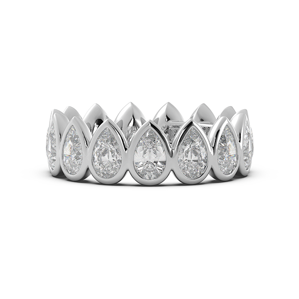 Pear Bezel Eternity Ring