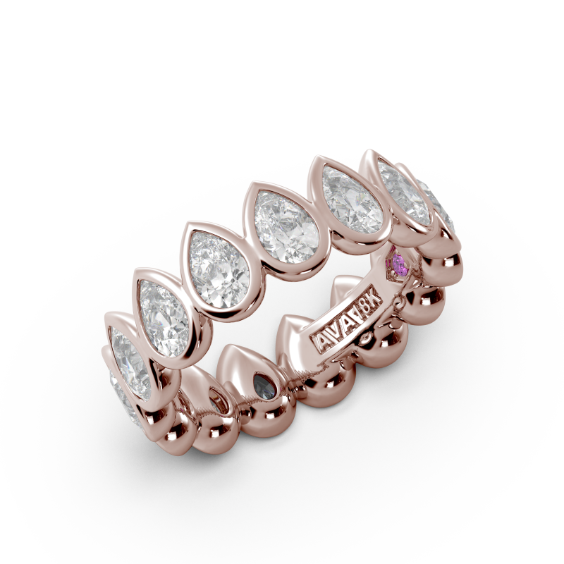 Pear Bezel Eternity Ring