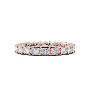 Oval Signature Cup East West Eternity Wedding Band