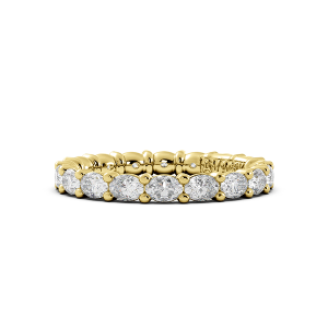 Oval Signature Cup East West Eternity Wedding Band