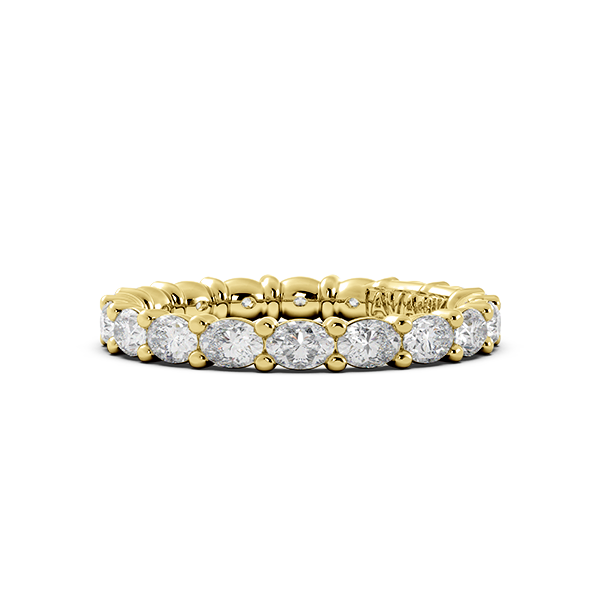 Oval Signature Cup East West Eternity Wedding Band