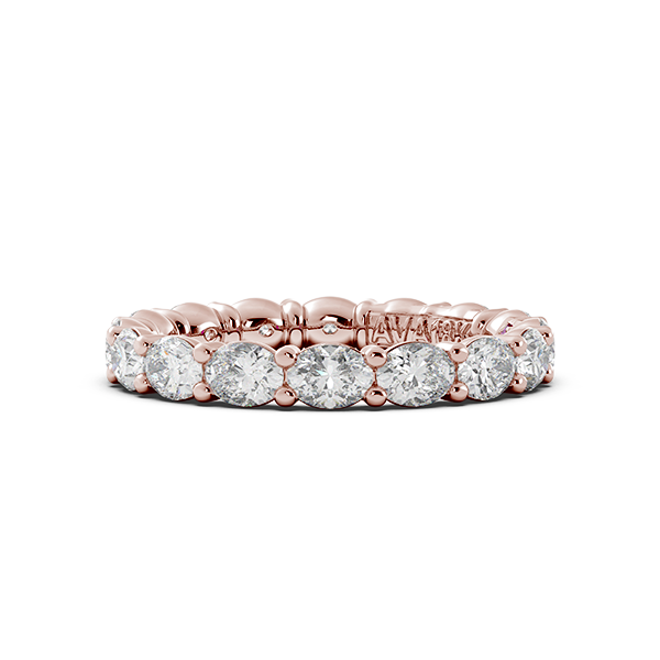 Oval Signature Cup East West Eternity Wedding Band